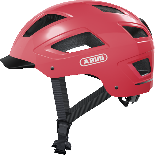 Abus Hyban 2.0 Urban Commuting bicycle helmet in Living Coral
