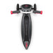 Globber Master three wheel foldable kick scooter for kids and teenagers, black red, top view