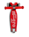 maxi micro deluxe LED three wheel kick scooter, red, top view