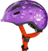 Abus Smiley Bicycle helmet for kids, Purple Star, side view