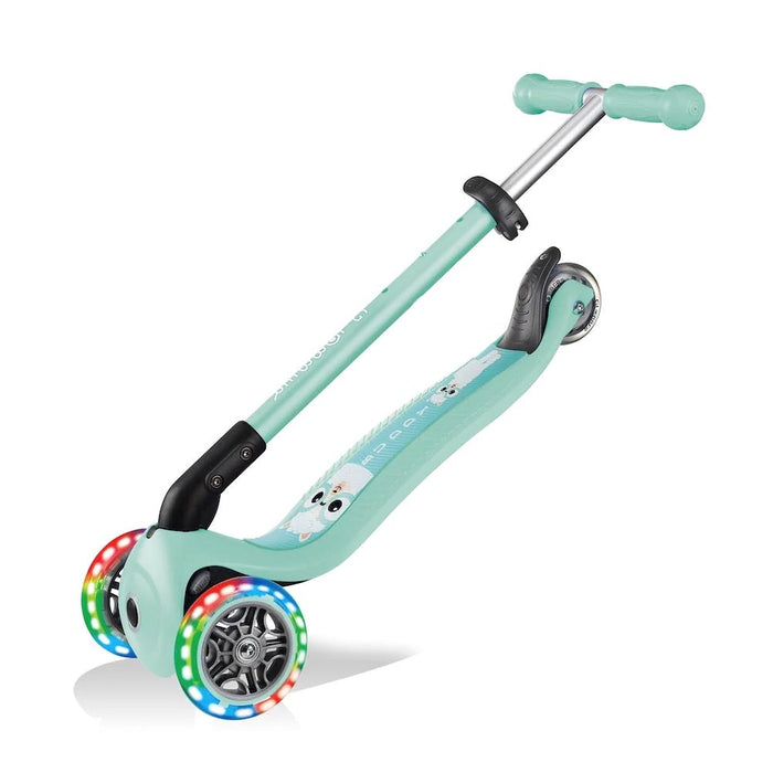 Globber Primo Foldable Lights 3 Wheel Kids Scooter with Multi-colour LED Wheels