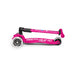 Maxi Micro 3 wheel foldable kick scooter with LED wheels, shocking pink, folded view