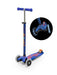 maxi micro deluxe LED three wheel kick scooter, blue, 3 quarter view