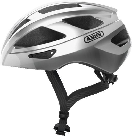 Abus Macator Helmet in Gleam Silver, side view