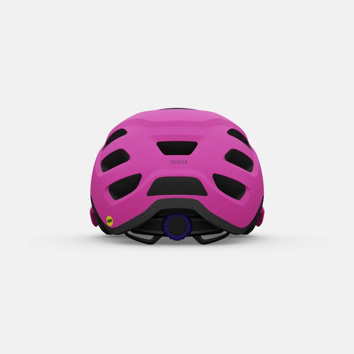 Giro Tremor Youth Helmet, matte bright pink, rear view