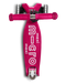 maxi micro deluxe LED three wheel kick scooter, pink, top view