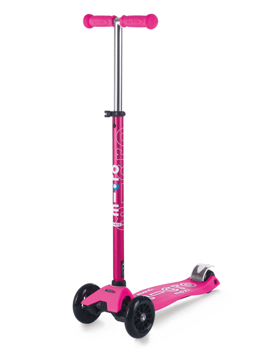Micro Maxi Deluxe 3 wheel kick scooter for kids shocking pink