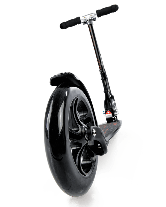 micro white kick scooter, rear view