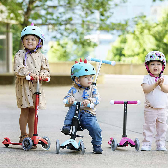 Micro Mini2grow Deluxe Magic LED Three Wheel Convertible Scooter for kids