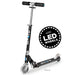 Micro Sprite two wheel kick scooter with LED Wheels, in Black