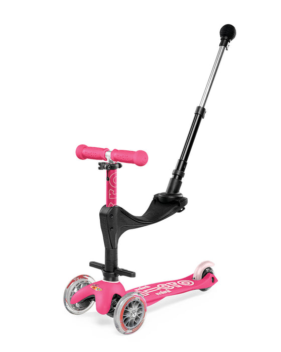 Mini Micro 3in1 Deluxe Plus 3-wheel Kids Scooter with Seat and Push Rod